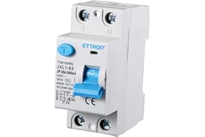 ETTROIT INTERRUTTORE MAGNETOTERMICO DIFFERENZIALE PURO SALVAVITA PER BARRA DIN 2 MODULI 2P 25A 240V 300mA 6KA