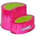 Produktbild Trittschemel / Tritthocker / Kindersitz - incl. Namen - groß - ROSA PINK - Kinderschemel & Kindertritt - ideal als Erhöhung & Sitz - Kinderhocker - auch für Toilettentrainer - für Kinder Mädchen
