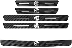 WACDXST 5 Pezzi Adesivo Battitacco, per MG ZS/ZS EV 2017-2023 Protezione Porta Soglia Sticker Car Accessori Battitacco Prevenire Usura AntiGraffio