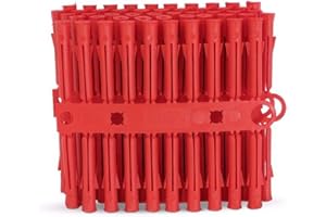 Greened House Wall Plug (96 Pack) Brown 7 x 42mm or Red 5.5 x 34mm Type Universal Screw Fixing (RED 5.5 x 34mm)
