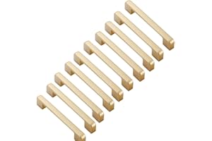 MARGUERASW MARGUERAS Lot de 10 poignées de placard en or 128 mm - Poignées dorées pour meubles de cuisine