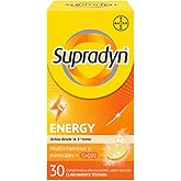 Supradyn Energy 30 Comp Eferv with 13 Vitamins, 9 Minerals and Coenzyme Q10 | Multivitamin with 13 vitamins and 9 minerals; r