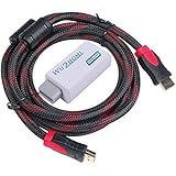 WOVTE Wii to HDMI Converter Real 720P 1080P HD Output Video Audio Converter Adapter with High Speed HDMI Cable 6 ft Supports All Wii Display Modes