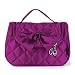 Imported Purplish Red Diamond Check Makeup Cosmetic Beauty Case Toiletry Bag Travel Handbag Organizer RS.505.00