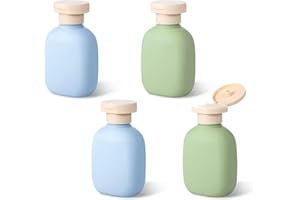Giantree 4 Stück Quetschflaschen Reiseflaschen, Nachfüllbare Reisebehälter Reiseflaschen Zum Befüllen Reise Duschgel Behälter Travel Bottles Mit Flip-Top Deckel Für Shampoo Cremes Lotion (100ML)
