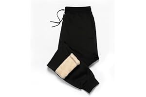 AOTORR Men's Fleece Jogging Bottoms Casual Thermals Trousers Winter Warm Joggers Pants Jogging Tracksuit Bottoms