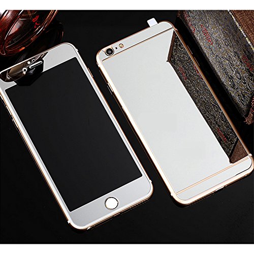 Front+Back Mirror Effect [Full Coverage] Tempered Glass Screen
Protector for Apple iPhone 6 / 6S 4.7 inch - Yihya Premium 9H Anti
Scratch Full Edge to Edge Protection Protector Film - Silver