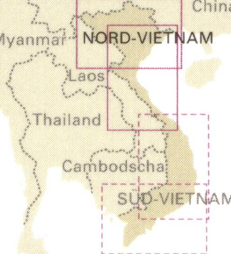 Book's Cover of Vietnam du Nord Carte de voyage 1:600k imperméable à l'eau, GPS compatible