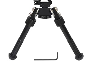 JSLEID V8 Taktik Zweibeine, 360 Degree Rotation Aluminum Alloy Bipod, 6,5 Zoll–9,5 Zoll Einstellbare Zweibein, Picatinny Schiene Klappstativ Zweibeine, QD-Halterung, für Gewehrauflage (Khaki)