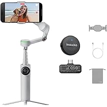 Insta360 Flow 2 Pro Pack Microfono Grigio-Gimbal per smartphone AI