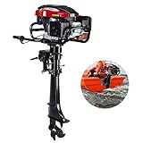 PRIT2016 Sistema Motor fueraborda para Barco, 7HP Motor Fuera de borda de 4 Tiempo (7HP,...