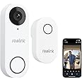 Reolink 2K Wi-Fi Doorbell Camera with Chime, 180° View, 2-Way Audio, Person/Package Detection, Waterproof, Smart Alerts, Hub Compatible, Wired Power Supply