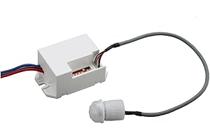 UKEW Mini PIR Motion Sensor Switch - 360 Degree Infrared Motion Detector Ceiling Universal Mounted - Led Suitable with 120/360 Detection Angle