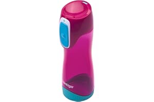 ‎CONTIGO Contigo Trinkflasche Swish Autoseal, große BPA-freie Kunststoff Wasserflasche für Kinder, 100% auslaufsicher mit automatischer Verriegelung, für Sport, Kindergarten, Kita, Schule, 500 ml