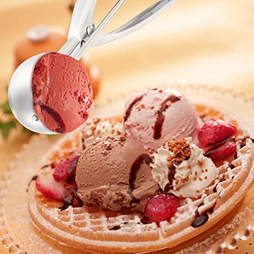 Eisportionierer, Pupow Premium-18/8 Edelstahl Eisportionierer Plätzchen-Scoop, 45mm. (Mittel) - 7