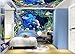 Produktbild 4D Stereo Wandtapeten Dolphin Dolphin Cartoon Kinderzimmer Hintergrund Tapete Nahtlose Nahtlose (1 = 1 Quadrat) Nahtlose 4D Seide