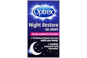 Optrex Night Restore Gel Drops, For Dry, Irritated & Tired Eyes, Lasting Protection From Discomfort, 10ml each, Preservative Free, Restores Eye Moisture