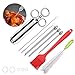 Produktbild BBQ Bratenspritze 60ml mit 3 Nadeln, Grill Marinadenspritze 304 Edelstahl Gewürzspritze mit Grill Reinigungsbürste,Gummi Ring, BBQ Bratenspritze Küchenhelfer für Fleisch Rind Huhn Gebäck mit Marmelade