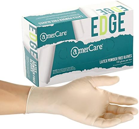 AmerCare Edge Powder Free Gloves, Latex, Extra Large, Case of 1000