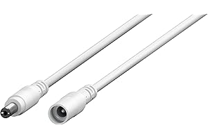 goobay Cable alargador CC 5m – 5,5x2,5mm, Conector y Enchufe, Blanco, para 5–24V y hasta 5A, Ideal para LED, routers, cámaras, 76680