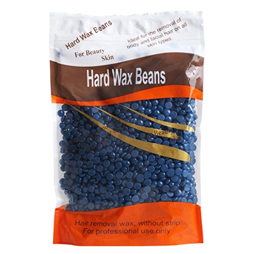 Oyedens No Strip Depilatory Hot Film Hard Wax Bean for Body Bikini Face Hair Removal 300g (Navy)