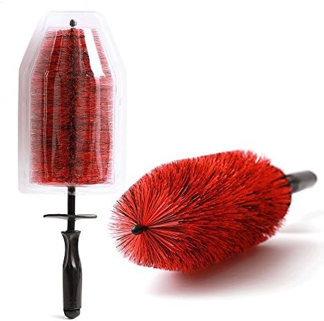 Professional Wheel Brush, Easy Reach Wheel and RIM Brush 18", Car Wheel Brush, Auto Detail Brush,Multi-use for Wheels,Rims,Motorcycles,Bicycles