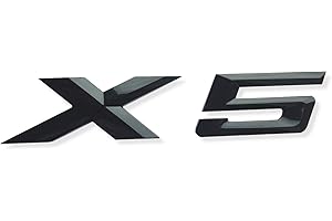 MCK Auto - X5 logo nero lucido logo posteriore bagagliaio emblema tuning sostituzione modifica compatibile con F15 F85 E53 E70 G05