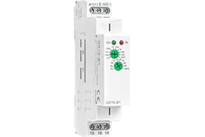 IGEYAPA Rele 10A a Funzione Singola con Scompaggio Ritardato, Single relay GRT6-B1 AC/DC24V-240V, 1 SPDT Interruttore Smart Temporizzato, Relè Elettronico per Automazione Illuminazione e Attrezzature
