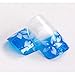 Bling Art False Nails French Manicure Blue Flower Tips 24 Full Cover Medium UK