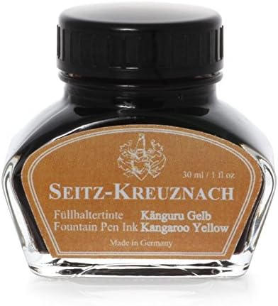 Seitz-Kreuznach Fountain pen ink Kangaroo Yellow, 1 fl oz, Colors of Nature