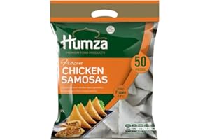 VEENAS Humza Chicken Samosa | 1500G | 50 Pieces | Frozen | Frozen Chicken Samosa | Easy Cook | Crispy Snacks For All Time | Healthy | Indian Origin