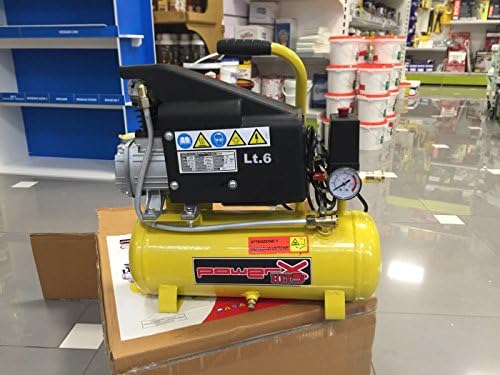 6 Lt Oil Pressure 8 Bar 1 HP 118 LT/min 750 Watt Compressor with Manometer and Connector