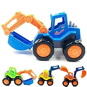 Fun Value Unbreakable Pull Along Back Excavator Construction Engineering Friction Power Toy,Dumper Trucks Vehicle Baby for Kids,Boys Baby Toys for Kids 3 Years.