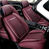 Perfektes Design: Wenn Sie lange fahren, gibt Ihnen das Design aus Eisseide ein gutes Gefühl. Die Kissen sind in den Farben Aprikose, Beige und Schwarz gehalten, nicht zu langweilig oder zu blendend, sodass Ihr Autositz nicht mehr einfach ist. Es gibt auch eine kleine Tasche, um den Sitzbezug zu verbinden, damit Fahrer und Beifahrer einige kleine Dinge bequem verstauen können.