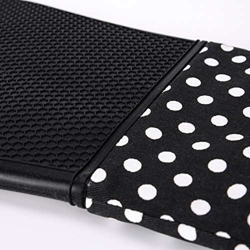 Ofenhandschuhe aus Silikon und Baumwolle,Dick Grillhandschuhe Anti-Rutsch und Hitzebeständige Mikrowelle Mitts BBQ Handschuhe Perfekt für Küche Kochen, Backen, Grillen form RUIZE (1 Paar) (Black) - 3