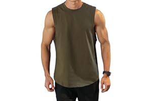 RANE SPORTS Camiseta sin Mangas para Hombres - Entrenamiento, Culturismo, Deportivo, Gimnasia - Algodón, Corte Músculo