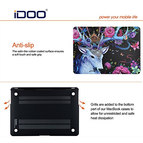 iDOO MacBook Schutzh  lle   Hard Case Cover Laptop H  lle  F  r MacBook Air 13 Zoll  A1369 A1466  - matt  Zauberwald