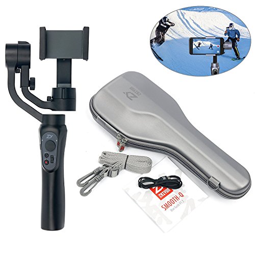 Zhiyun smooth-q 3Â assi palmare Gimbal per smartphone fino a 15,2Â cm no more contrappeso, liberamente interruttore standard/verticale shooting, 8HRS run-time, bottoni a photo/record/Zoom in/out