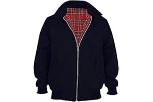 Parsa Fashions Malaika® Harrington Jacket Men's Classic Vintage Retro Scooter 1970'S Bomber Trendy Coat X-Small to XXXXX-Large Available in PLUS SIZES (Extra Small to 5XL)