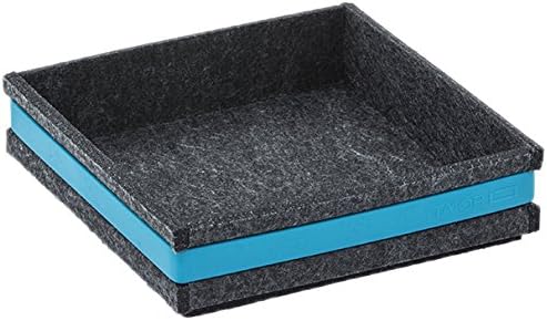 Cubics Taormina Cubi Soft Synthetic Felt Charcoal with Turquoise Silicone Strap Design, 543917