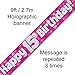 Produktbild 15th Birthday Pink Holographic Banner by Signature Balloons