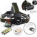 Produktbild 10000LM Taschenlampe, happytop XM-L T6 Zoomable Scheinwerfer Wiederaufladbare LED USB + Akku, damen Herren, Headlamp+USB+Batteries