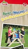 Kinder-Spiel-/Wasser-/Sandkastentisch Bietet Platz zum Spielen, Malen oder Basteln für bis zu 4 Kinder Maße aufgebaut ca.: 120 x 95 x 55 cm Ab 2 Jahren Inkl. Abdeckung Inkl. 3 herausnehmbaren Kunststoffwannen für Sand und Wasser Sitzflächen können in zwei versch. Abständen zum Tisch angebracht werden, je nach Größe und Alter der Kinder