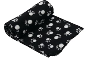 Bunty Extra Large Soft Cosy Warm Fleece Pet Dog Cat Animal Blanket Throw 140 x 100cm (Black)