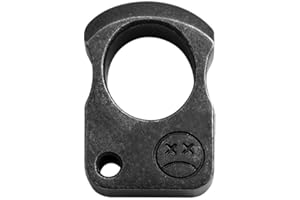 DARLEEYO Stainless Steel Camping Protector Tool - Smile Face Finger Keychain, Outdoor Metal EDC Tools, Car Window Breaker, Boxing Glove Ring, Meat Hammer Sport Gadget Gift for Adult Him Men Father Husband