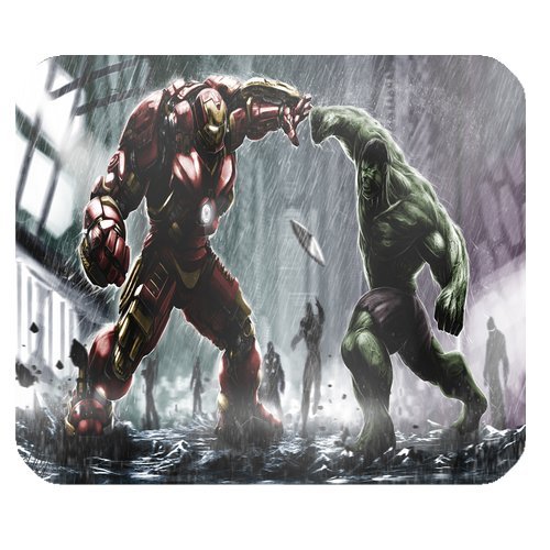 Hulk Iron Man Persönlichkeit Designs Gaming Maus Pad, Oberfläche der Polyester verhindern Verformung [natur Gummi, Präzision Stoff] £ ¨ 25 x 20,1 cm £ ©