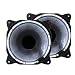 Produktbild EASYDIY 120mm LED Silent Fan für PC, Gehäuse-Kühler und Radiatoren Flüsterleise Hohe Airflow Computer Case Fan, 2er-Pack-White