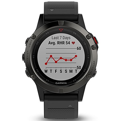 Garmin Fēnix 5 Smartwatch Gps-Multisportuhr, Grau, Armband Schwarz, 47 mm - 3