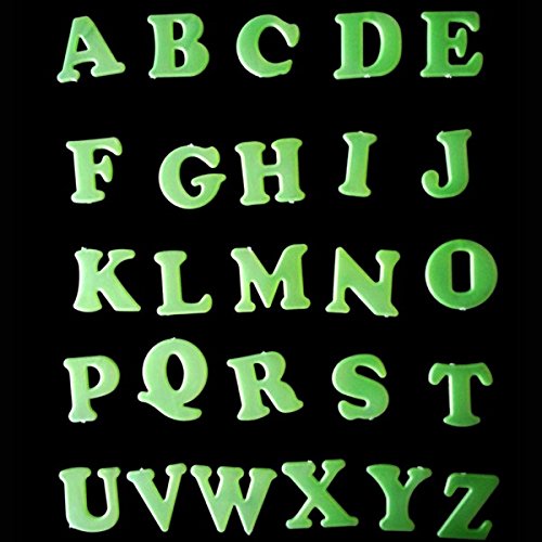 seguryy 1pc Wall Glow In The Dark Stickers Decals For Baby Bedroom Nursery Room Decorating (A9-Letter)