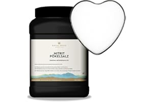 Royal Spice Sel de nitrite 1,5 kg - Sel de saumure fin pour la fabrication de viande et de saucisses - Sel NPS 0,4 % - 0,5 % de nitrite de sodium - Sel de boucher pour la transformation de la viande